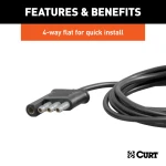 CURT LED indicator lights with 3M adhesive for hitch-mounted use