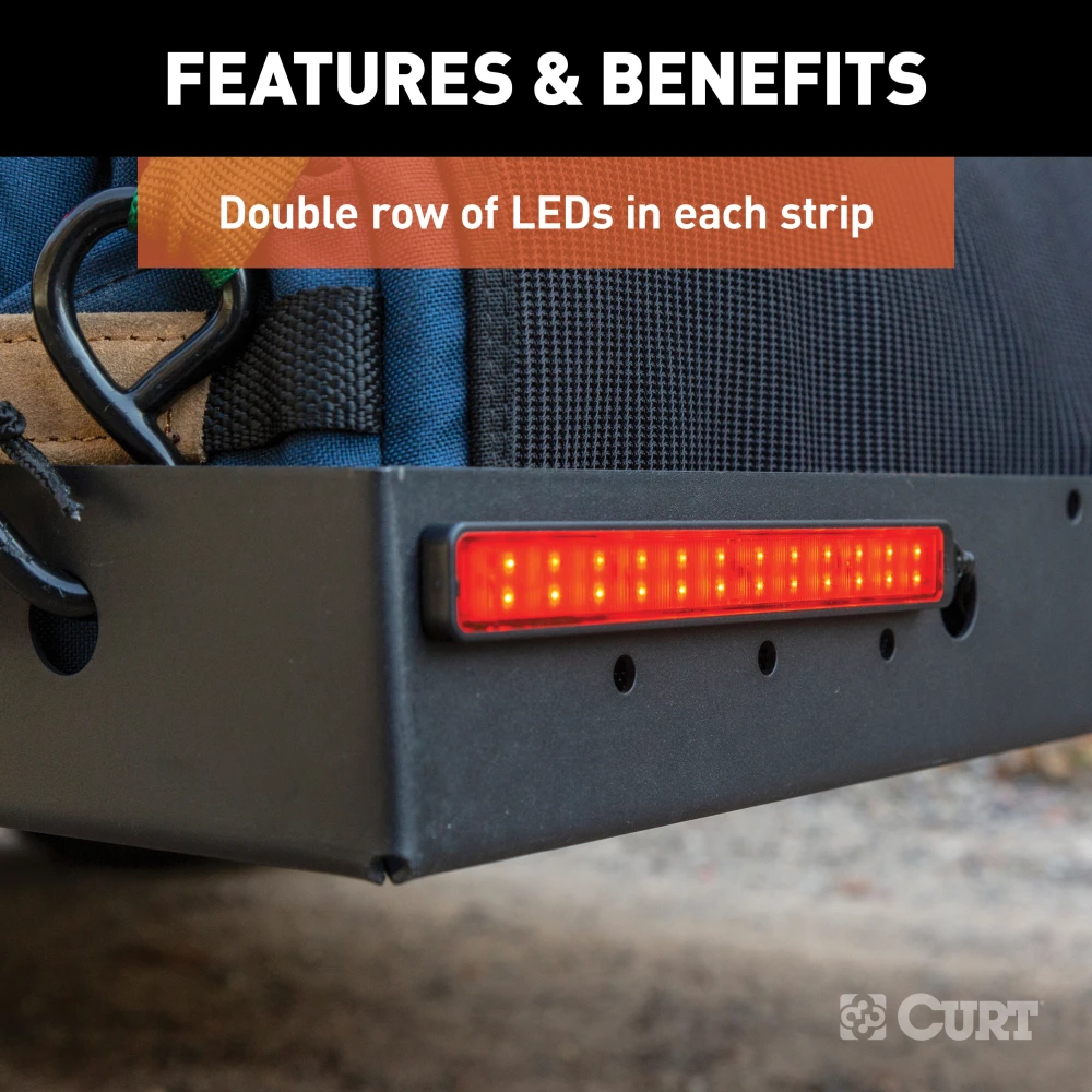 CURT LED indicator lights with 3M adhesive for hitch-mounted use