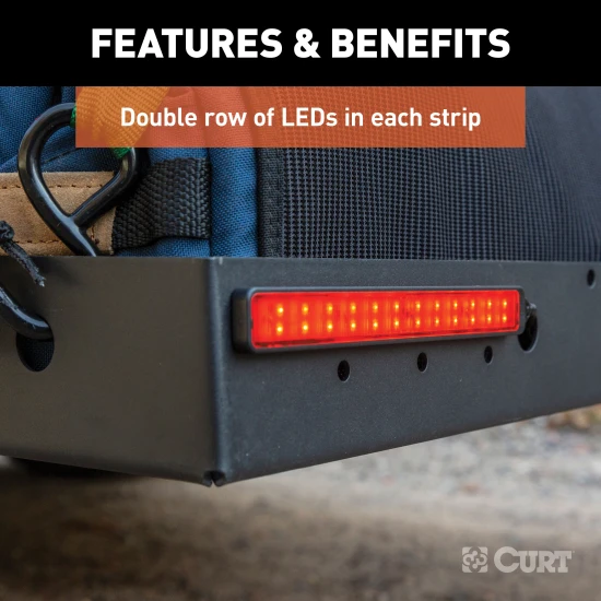 CURT LED indicator lights with 3M adhesive for hitch-mounted use