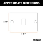 CURT combination light replacement lens, red, rectangular shape, fits CURT #53440 and #53441 trailer lights