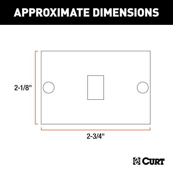 CURT combination light replacement lens, red, rectangular shape, fits CURT #53440 and #53441 trailer lights