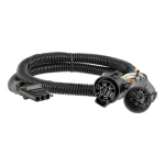 CURT 4-way flat trailer wiring connector designed for easy vehicle installation