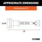 CURT 10 foot 5th wheel and gooseneck extension harness for truck bed connections