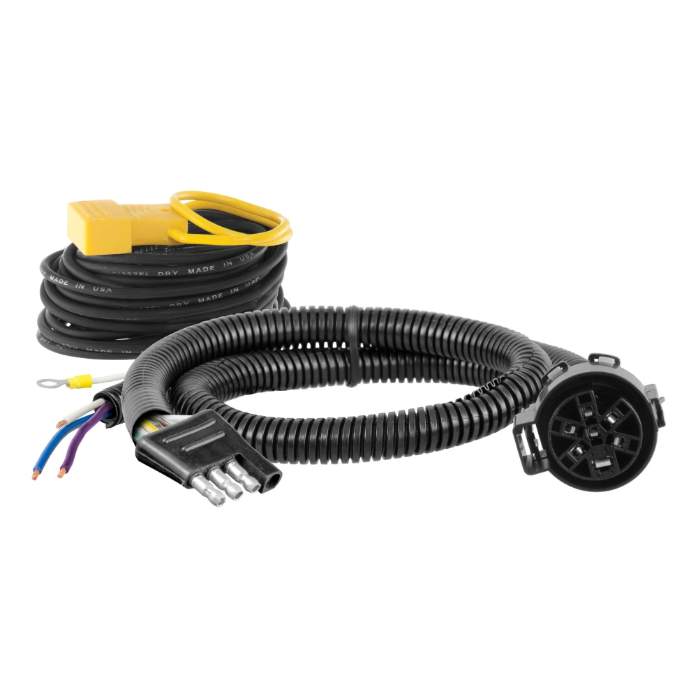 CURT electrical adapter for adapting 4-way flat vehicle socket to USCAR connection, enabling Echo brake controller.