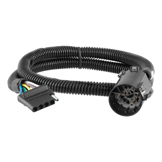 CURT Custom Wiring Connector 5-Way Flat Plug and Play CURT custom wiring connector with 5-way flat socket for easy trailer wiring installation, no cutting needed