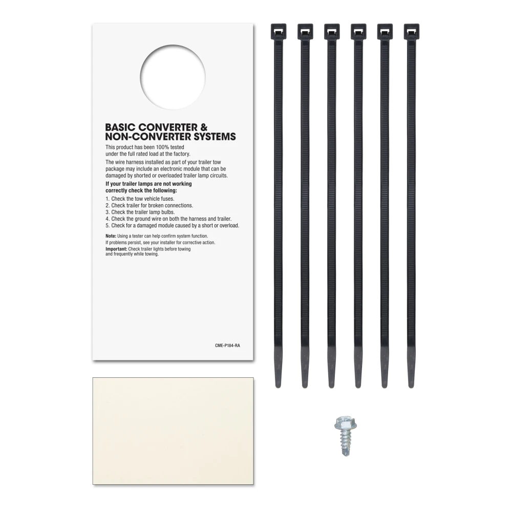 CURT custom wiring connector, 5-way flat socket, dust cover included