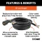 CURT 7-way RV blade replacement harness with color-coded wires and a 10-foot cable for trailers.