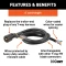 7-way RV blade replacement harness with 6-foot cable and protective sleeve