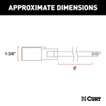 CURT 7-way RV blade replacement harness with 8-foot cable for trailer