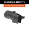 CURT electrical adapter for 7-way RV blade socket to 4-way 5-way flat trailer plug, supports LED lights