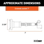 CURT 7-foot extension harness for 5th wheel and gooseneck trailers in truck bed