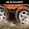 Tire Linc Auto TPMS system showing sensors and smartphone with app monitoring tire pressure and temperature