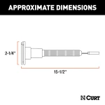 CURT electrical adapter, connects 4-way flat vehicle sockets to 6-way round trailer plugs with diecast construction