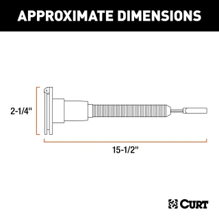 CURT electrical adapter, connects 4-way flat vehicle sockets to 6-way round trailer plugs with diecast construction