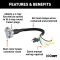 CURT electrical adapter, connects 4-way flat vehicle sockets to 6-way round trailer plugs with diecast construction
