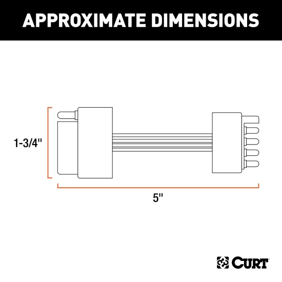 Electrical adapter for 4-way to 5-way flat trailer plugs with durable design