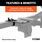 CURT electrical connector brackets package with universal mounting for trailer hitch