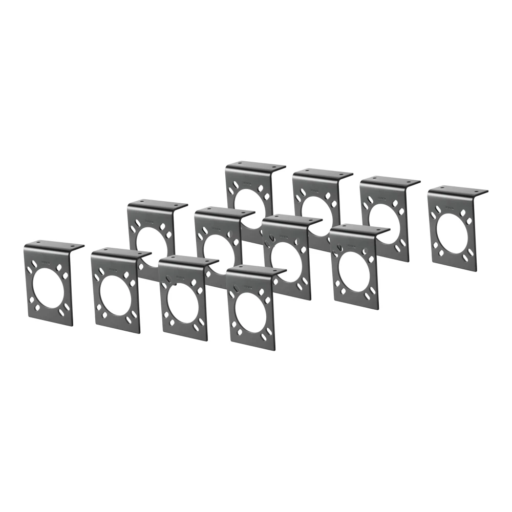 CURT electrical connector brackets for mounting 7-way RV blade sockets securely.
