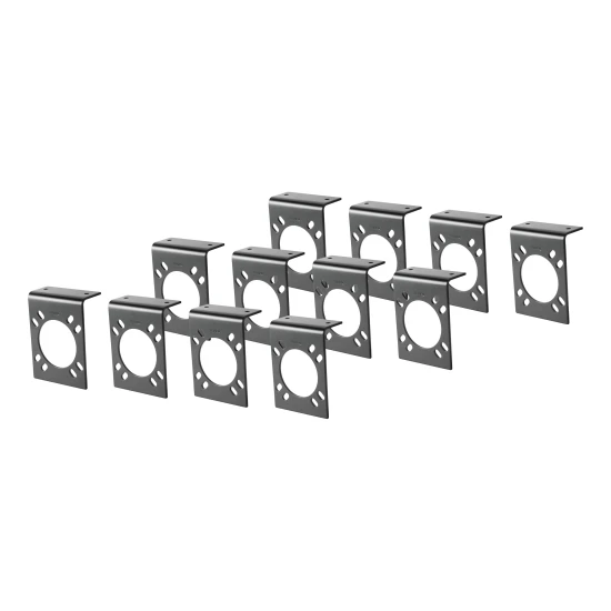 CURT electrical connector brackets for mounting 7-way RV blade sockets securely.