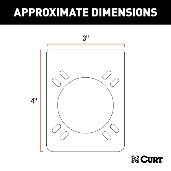 CURT electrical connector brackets for mounting 7-way RV blade sockets securely.