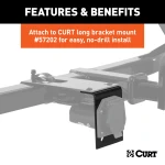CURT electrical connector brackets for mounting 7-way RV blade sockets securely.