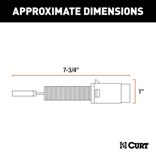 CURT electrical adapter to connect a 4-way round vehicle socket with a 4-way flat trailer plug.