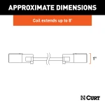 CURT electrical adapter with 6-way round sockets for connecting RV and dinghy vehicle