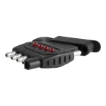CURT connector tester for 5-way flat socket, ensures proper function of vehicle lighting and signals