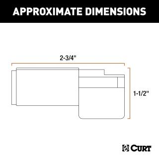 CURT electrical adapter with 6-way round to 4-way flat connectors for trailer towing
