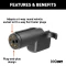 CURT electrical adapter with 6-way round to 4-way flat connectors for trailer towing