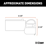 CURT electrical adapter for 7-way RV blade to 4-way flat with backup alarm and dust cover
