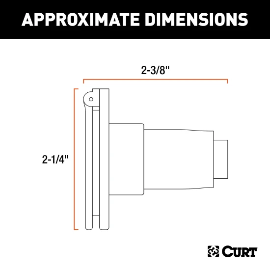 CURT 4-way round trailer electrical connector with metal construction