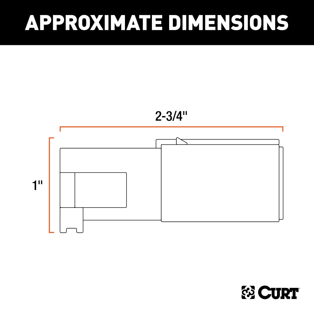 CURT 6-way round male electrical connector for trailer with die-cast metal construction