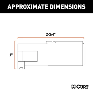 CURT 6-way round male electrical connector for trailer with die-cast metal construction