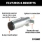 CURT 6-way round male electrical connector for trailer with die-cast metal construction