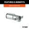 CURT 6-way round male electrical connector for trailer with die-cast metal construction