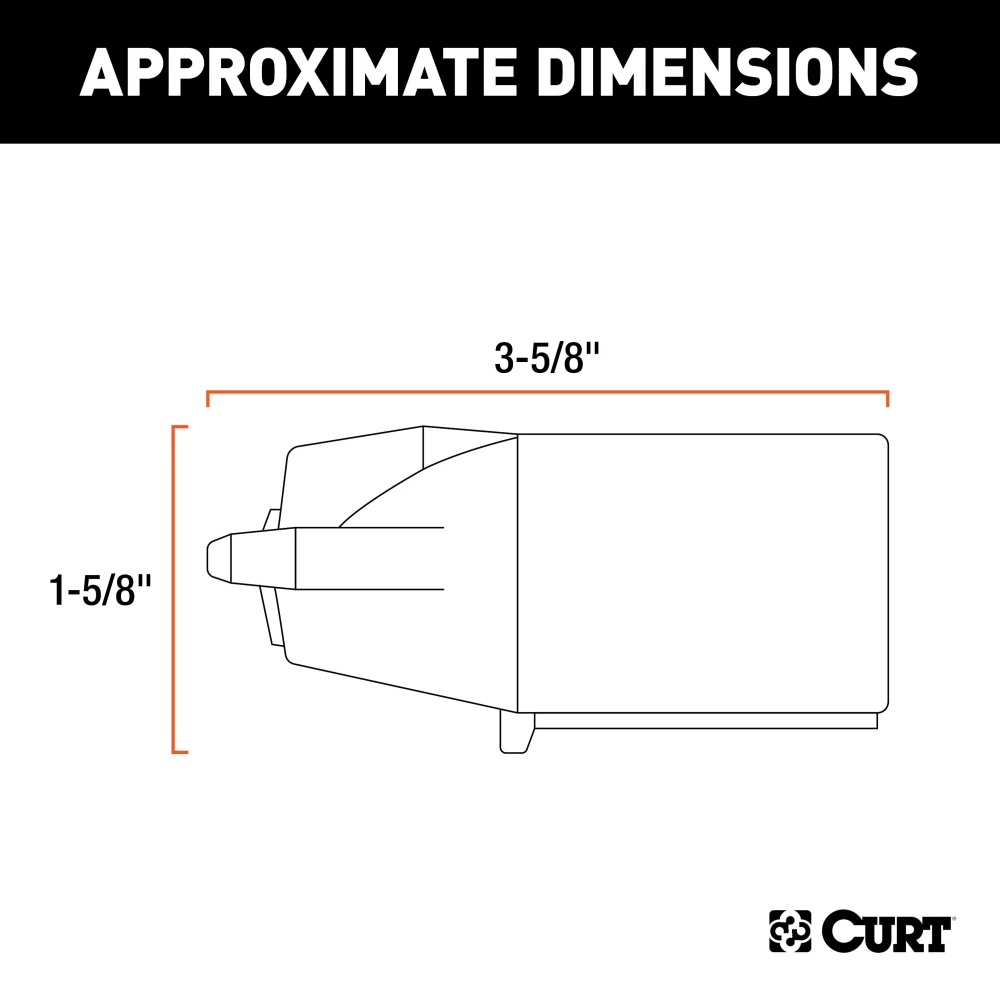 CURT 7-way RV blade trailer connector, male-end plug for reliable trailer-side connection