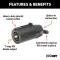 CURT 7-way RV blade trailer connector, male-end plug for reliable trailer-side connection