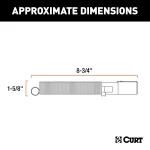 CURT 7-way round electrical connector for trailers, featuring durable die-cast metal and spring protection.