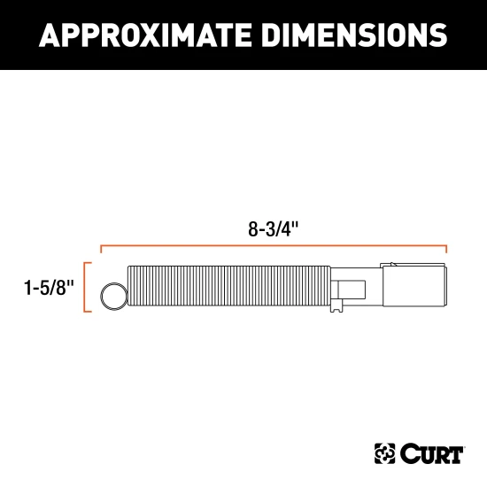 CURT 7-way round electrical connector for trailers, featuring durable die-cast metal and spring protection.