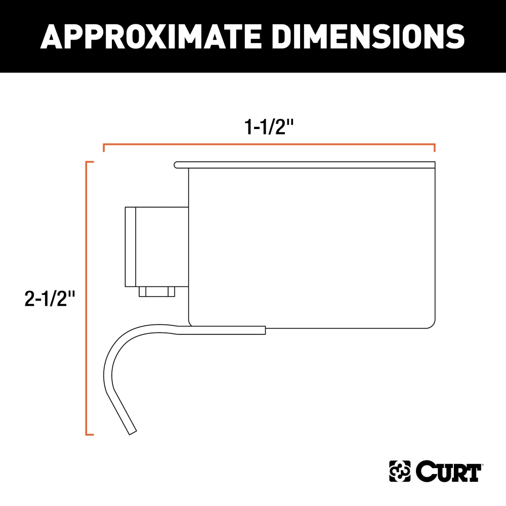 CURT 7-way round RV blade connector for trailers, male-end plug, designed for trailer side