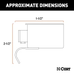 CURT 7-way round RV blade connector for trailers, male-end plug, designed for trailer side