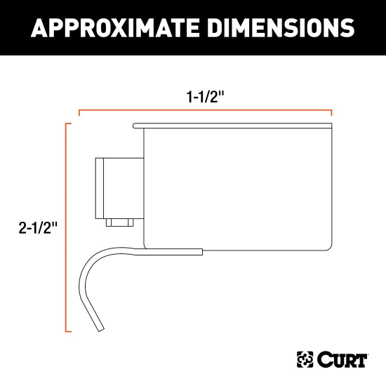 CURT 7-way round RV blade connector for trailers, male-end plug, designed for trailer side