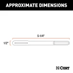 CURT electrical socket cover for 4-way flat connector, featuring durable plastic and attachment tab.