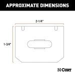 CURT electrical connector bracket securely mounted on trailer hitch