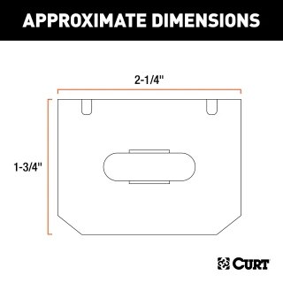 CURT electrical connector bracket securely mounted on trailer hitch