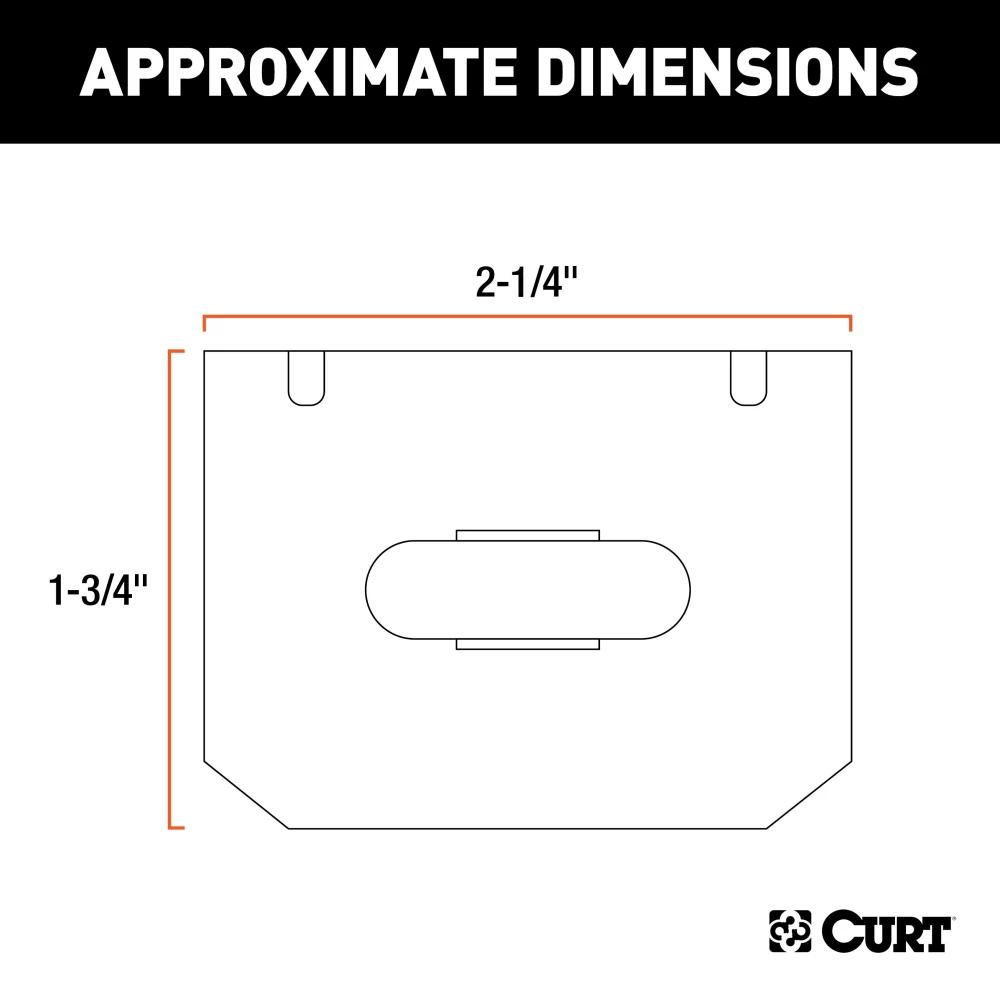 CURT electrical connector bracket securely mounting a 4-way flat socket with a durable black finish