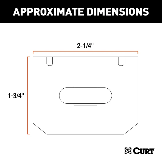 CURT electrical connector bracket securely mounting a 4-way flat socket with a durable black finish
