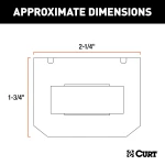 CURT electrical connector bracket securely mounting a 5-way flat socket on trailer hitch.
