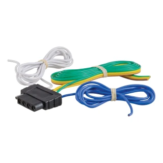 CURT 5-way flat connector for trailers with 60-inch color-coded wire
